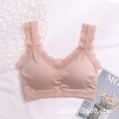 Picture of Fengzhixin Underwear Thickened Bra Small Chest Push-up Bra No Steel Rings Sports Thin Girl Vest Beautiful Back 1613