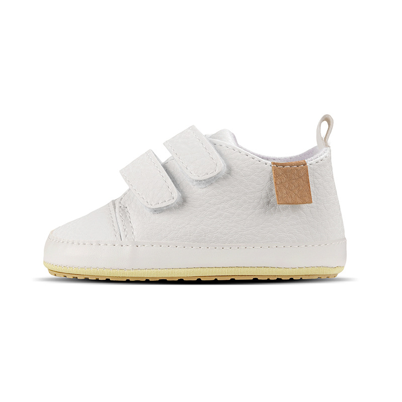 Picture of Spring and Autumn 0-1 Year Old Baby Toddler Shoes PU Velcro Baby Boys and Girls Wave Shoes Indoor and Outdoor Leather Shoes with Soft Sole
