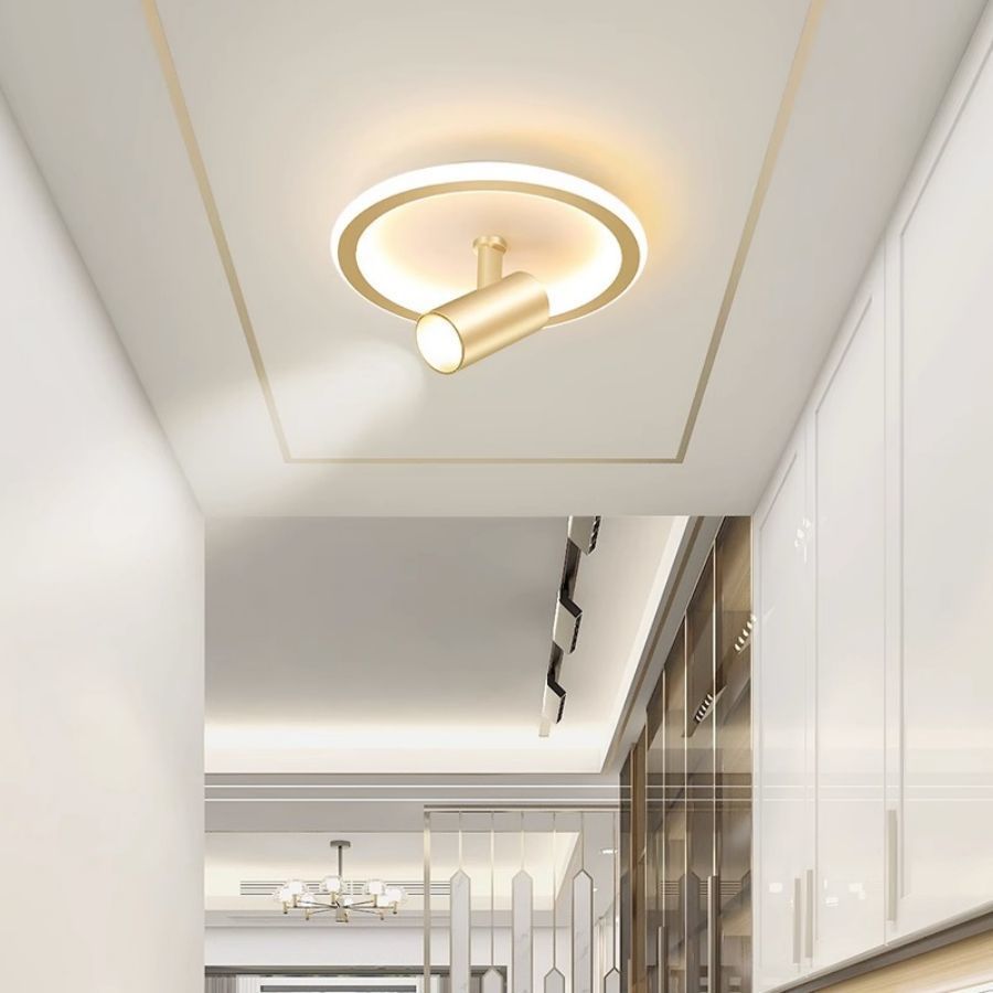 Picture of Entrance Hallway Ceiling Light, Corridor Sensor Ceiling Light, Modern Minimalist Cloakroom Shop Surface-Mounted Rotating Spotlight