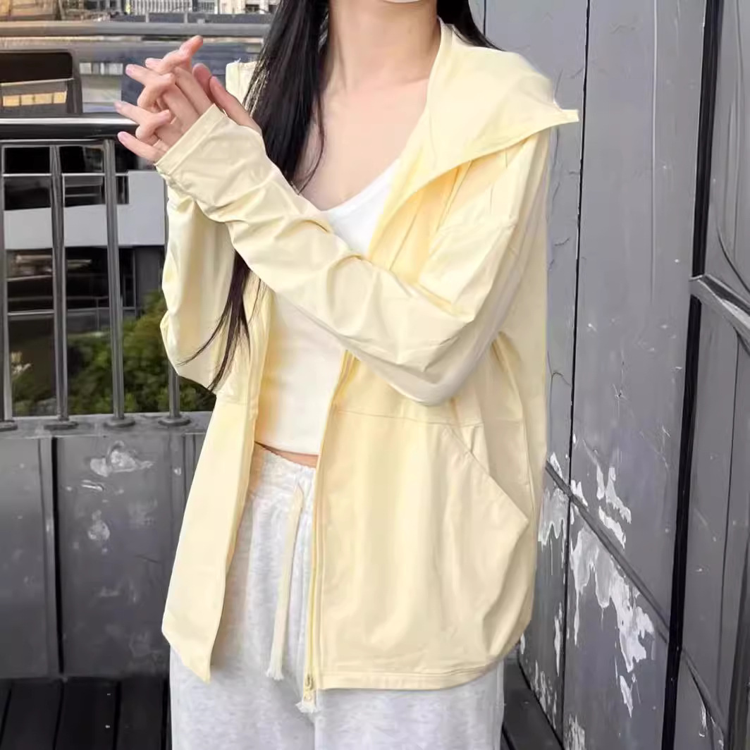Hooded Sun Protection Clothing Women's Thin Breathable Long Sleeve Summer New Loose Ice Silk Sun Protection Coat Women's Sun Protection Clothing Cardigan