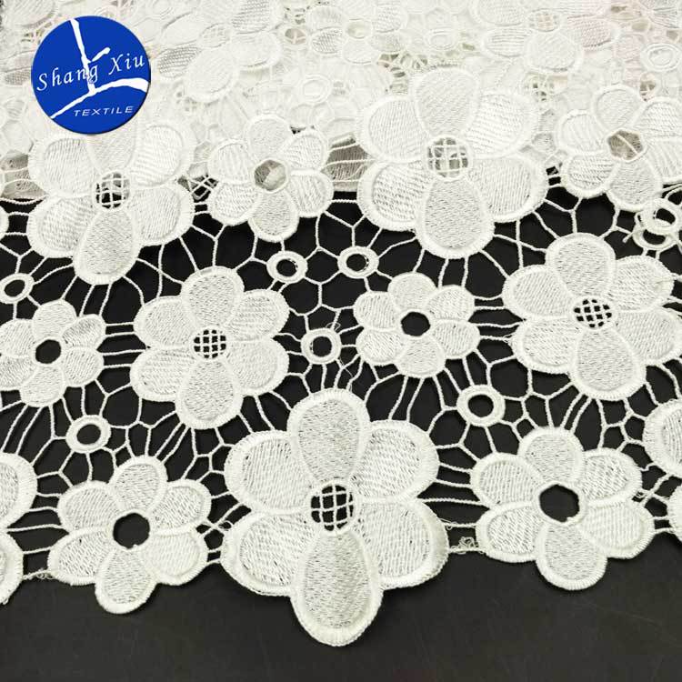 Water Soluble Lace Full-width Accessories Three-dimensional Hollow Embroidery Cloth Polyester Silk Embroidery Fabric DIY Lace Accessories