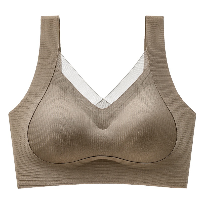 Seamless Vest Style Warm Muscle Pull-Up Bra for Women Push-Up Adjustable Comfortable Wire-Free Bra for Women