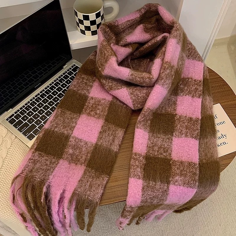 Picture of Cross-border solid color new imitation cashmere scarf women's autumn and winter thickened warm shawl solid color student scarf men's wholesale