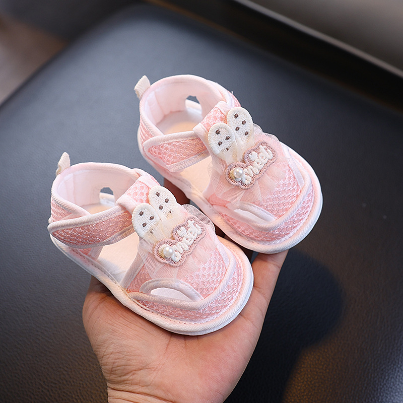 Baby Sandals Mesh Ultra-Thin Breathable Summer Toddler Shoes for Men and Women Baby Outer Wear Lightweight Anti-Falling 0-3-6 One Year Old