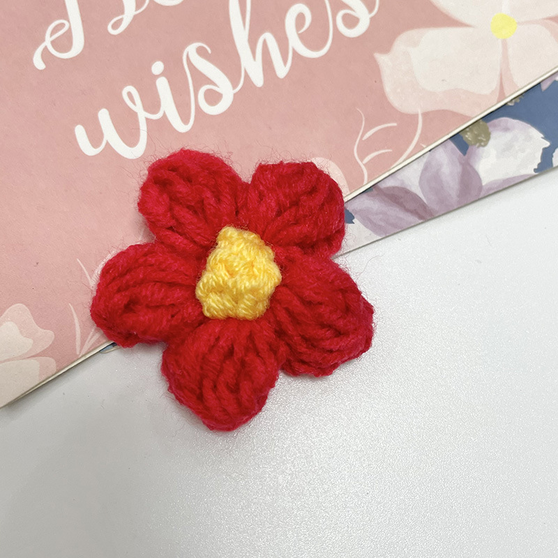 Picture of DIY Hand-Woven Wool Flowers Milk Cotton Crocheted Puff Flowers Ready-Made Clothing Accessories Accessories Manufacturer Wholesale