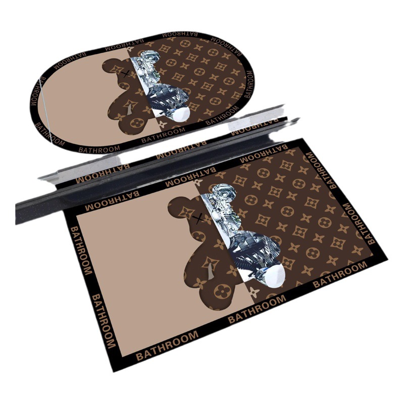 A generation of hair bathroom non-slip mat entrance entrance absorbent mat cross-border household bathroom printing mat