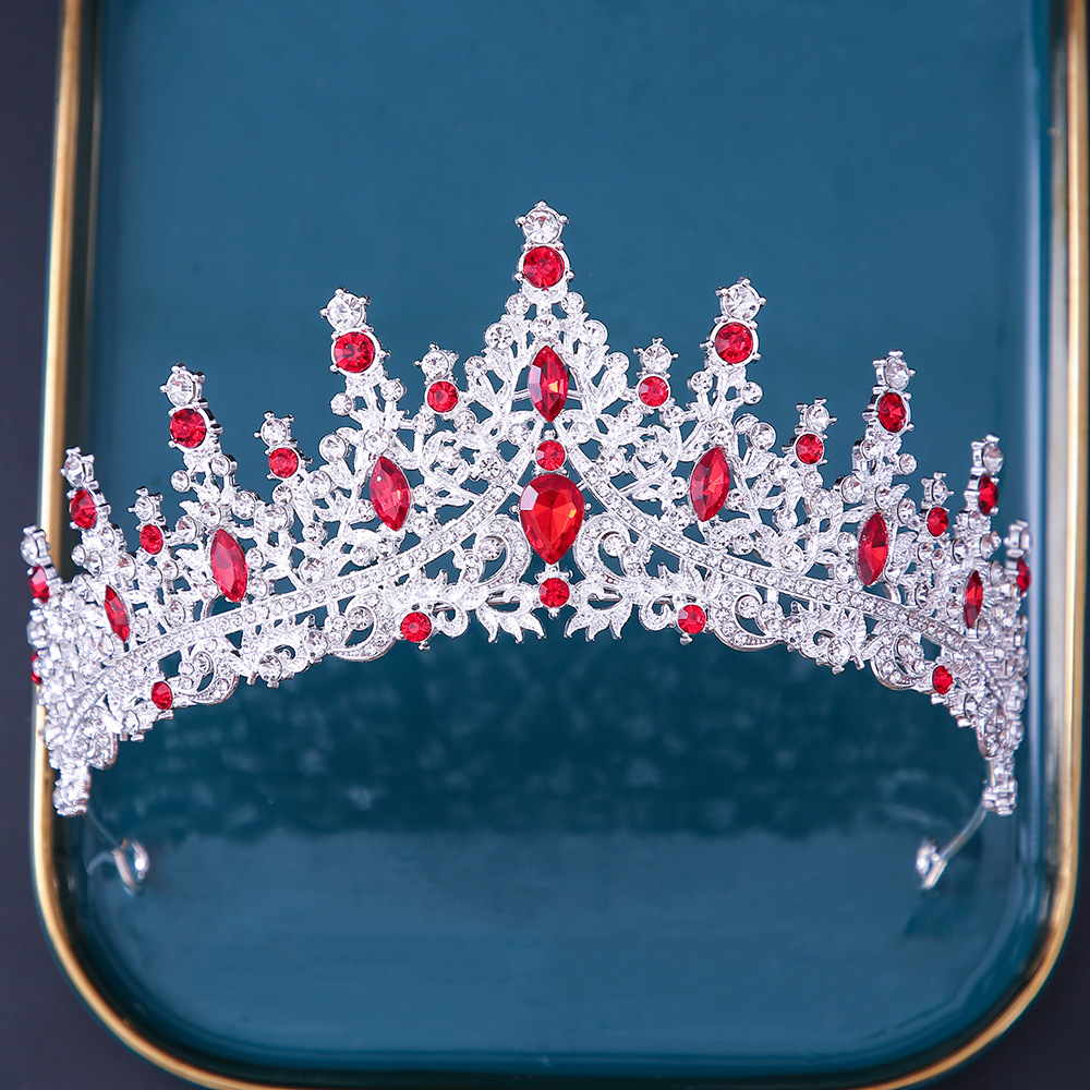 Picture of Bridal Crown New European-style headdress alloy with rhinestone crystal wedding dress accessories Amazon hair accessories