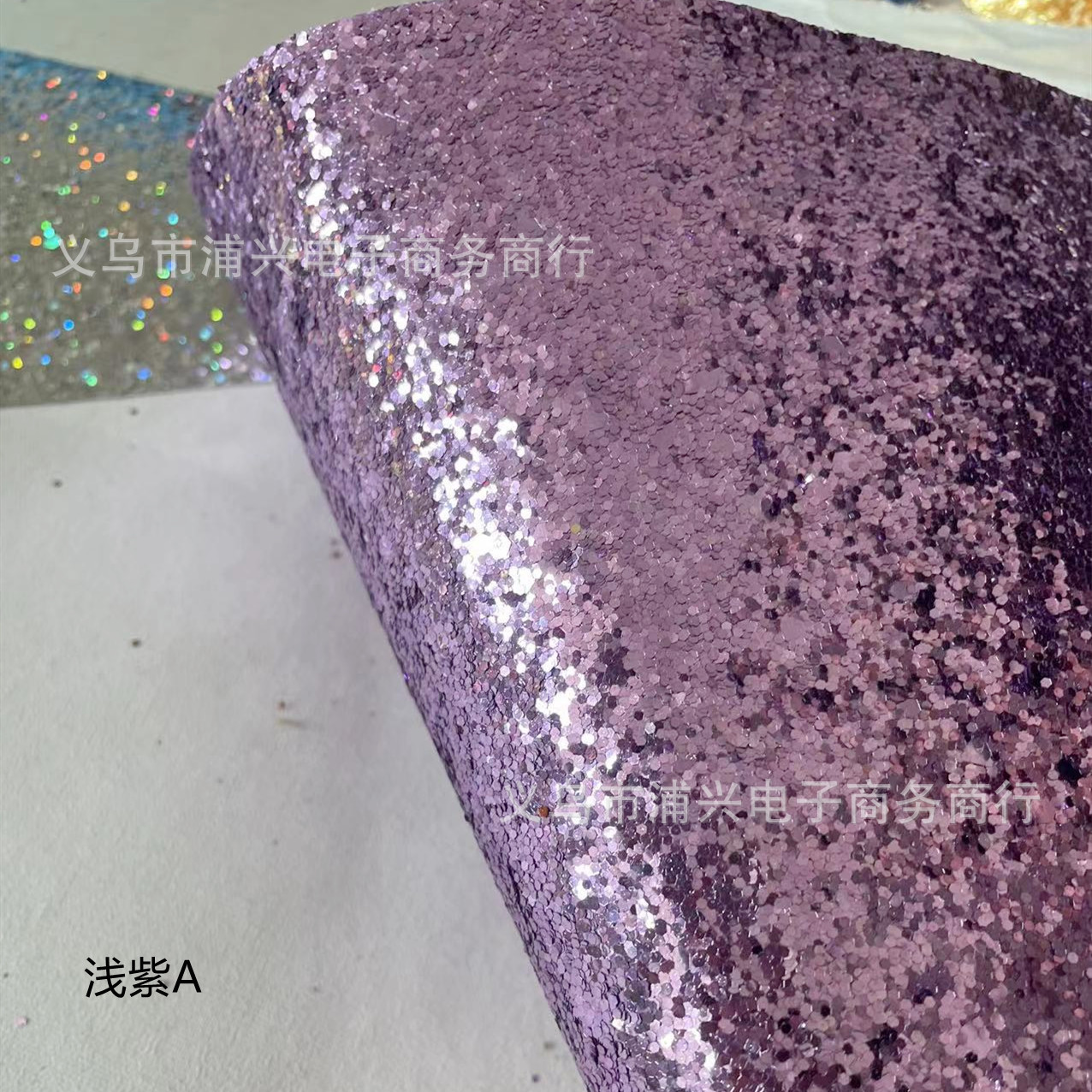 Picture of Pu Leather Glitter Coarse Powder Glitter Fabric Glitter Fabric Large and Small Hexagonal Pieces