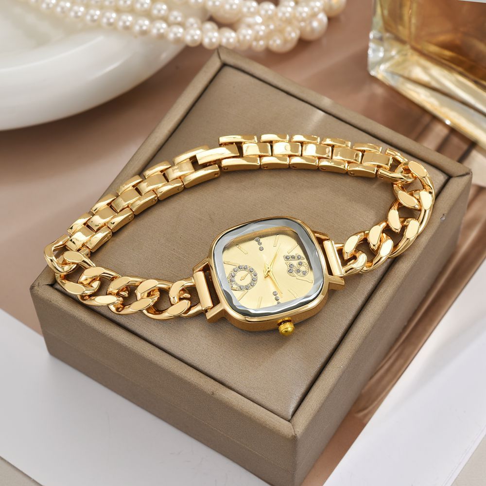 Picture of Women's Fresh Ins Style All-Match Purple Aurora Dial Square Bracelet Watch for Students