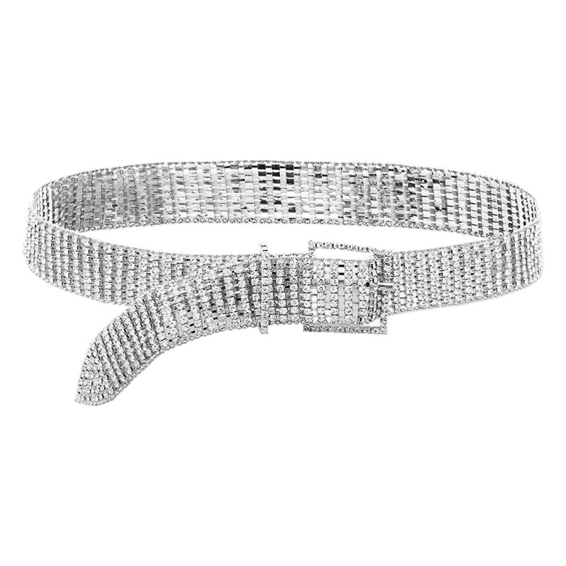 Exaggerated hot girl diamond waist chain jewelry European and American fashion sexy multi-row rhinestone belt waist ornaments women factory wholesale