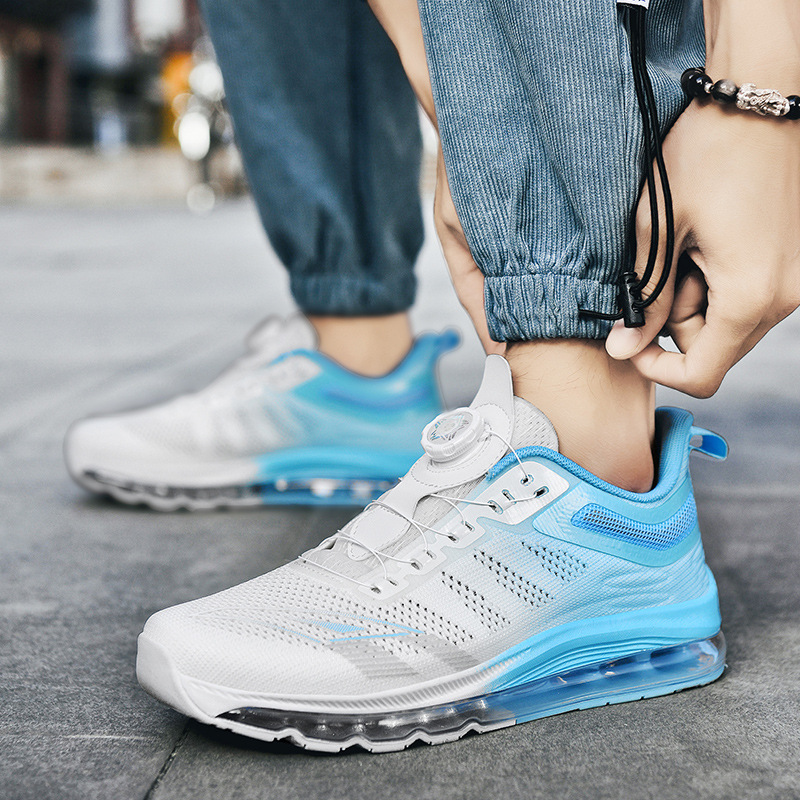 2024 extra large size full palm air cushion running shoes men's rotating buckle men's sports shoes high quality running shoes a generation of hair
