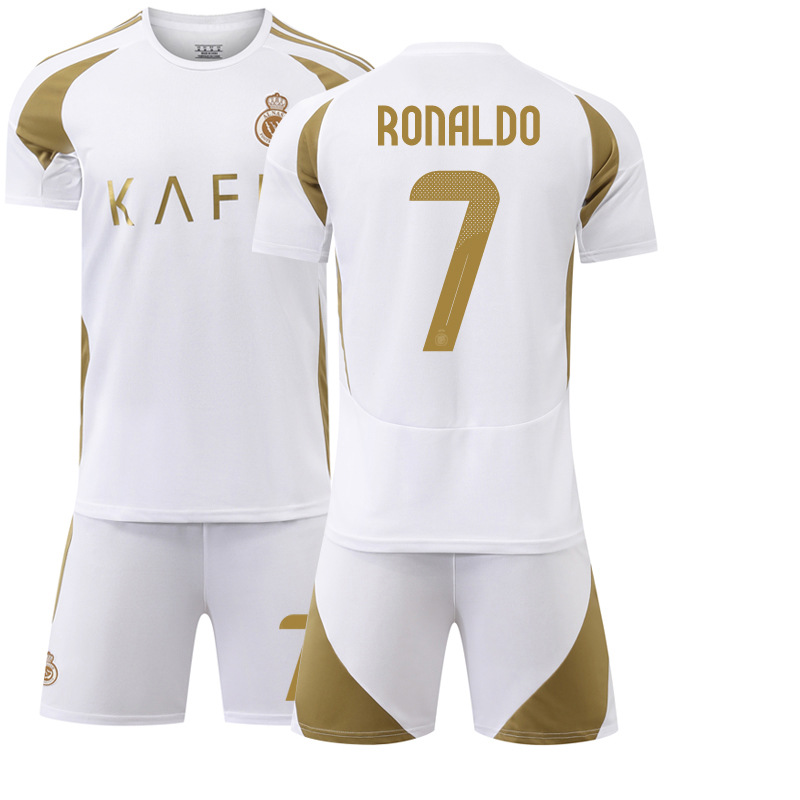 Picture of 2425 Riyadh Victory 2 Away New No.7 Ronaldo Football Uniform suit Saudi League White Jersey Children