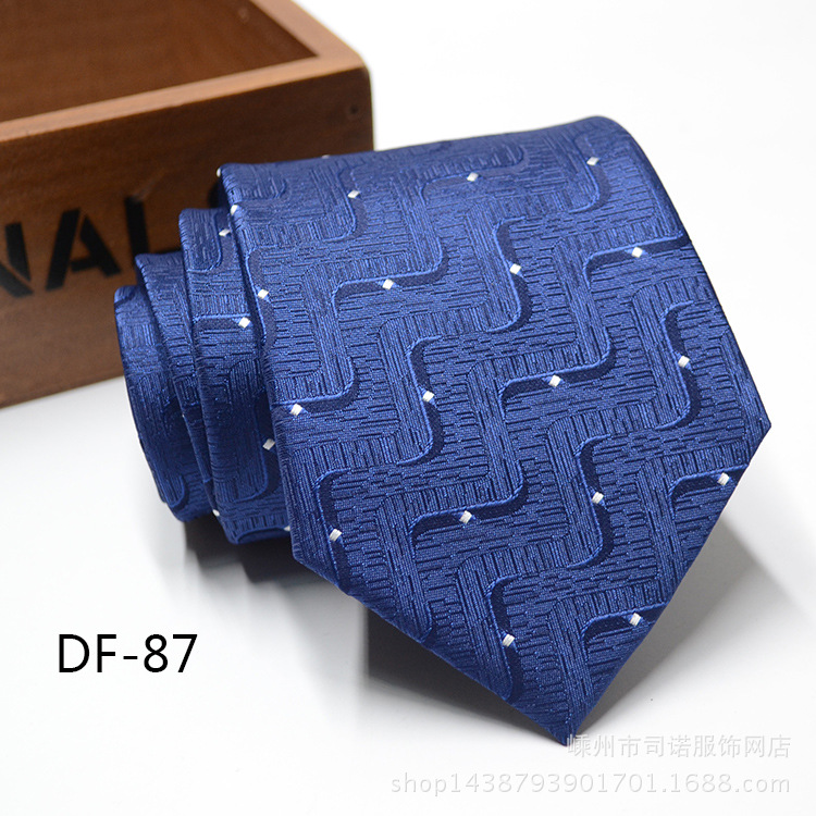 Picture of Tie business formal men's tie polyester yarn Arrow 8cm business tie