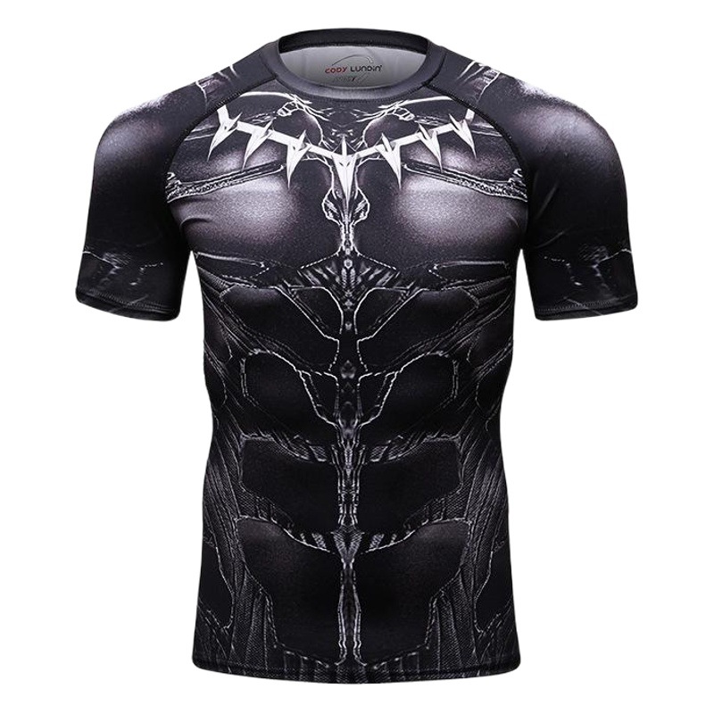 Men's Round Neck Short-sleeved T-shirt Series 3D Digital Printing Tight-fitting Raglan Short-sleeved Men's Sweat-wicking Breathable
