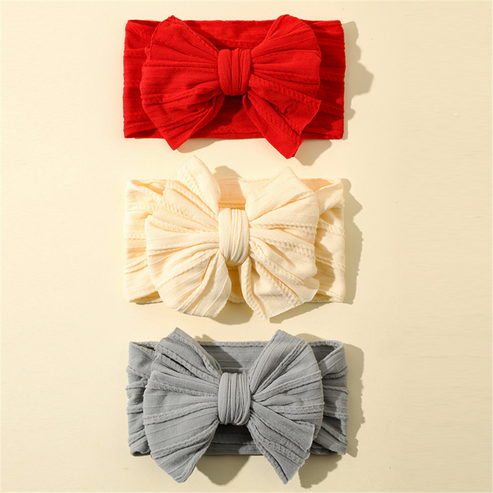 Picture of Baby Hair Band Children's Jacquard Super Stretch Headband Baby Nylon Fabric Bow Hair Accessories Set