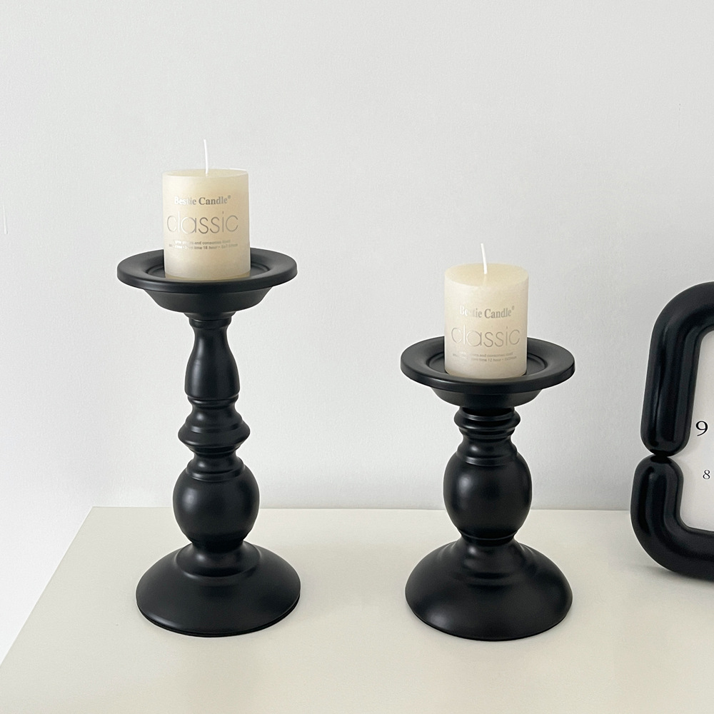 American black retro iron aromatherapy candle holder wedding ornaments dining table atmosphere home decoration source manufacturers