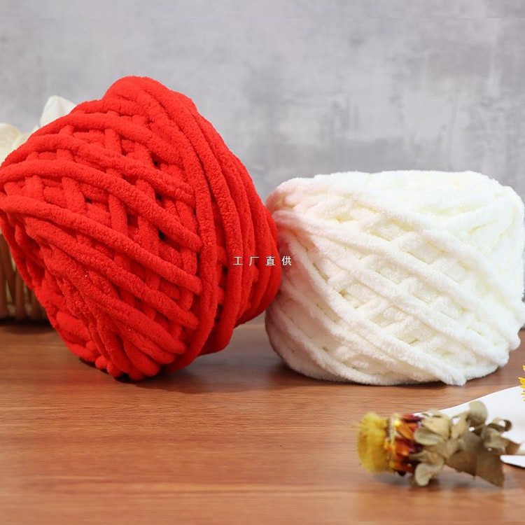 Ice strip thread woolen ball scarf wool handmade red hook ice line knitting hook slippers rough for boyfriend