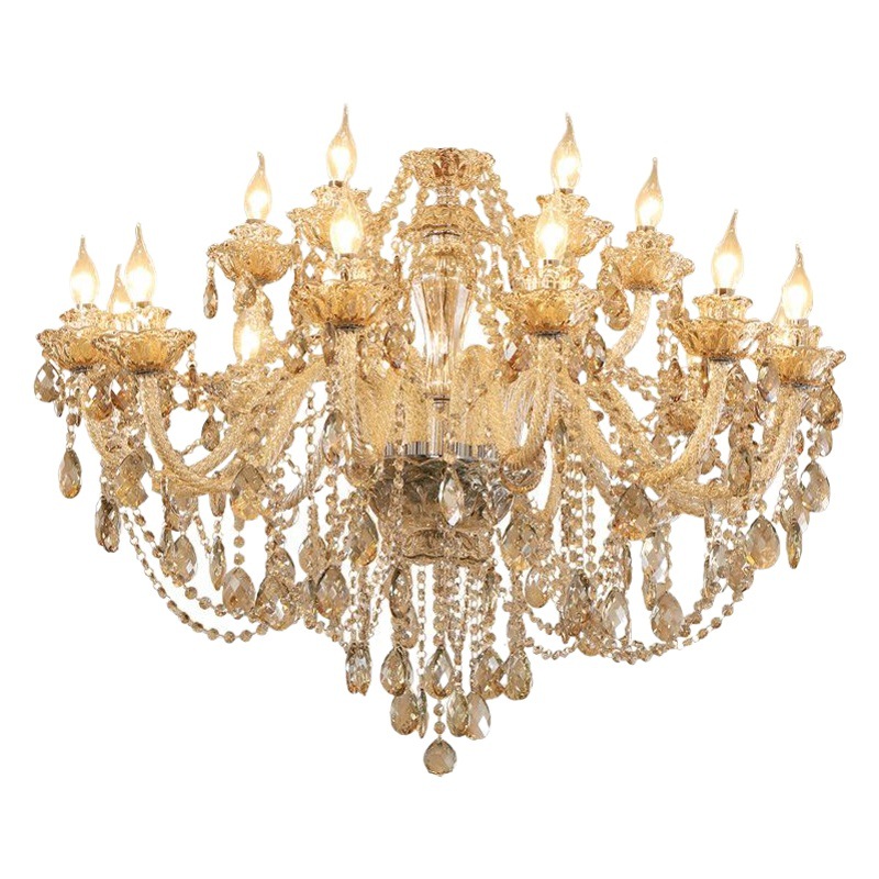 European Style Living Room Crystal Chandelier Simple Modern Bedroom Dining Room Chandelier Home Hotel Villa Duplex Floor Hall Light