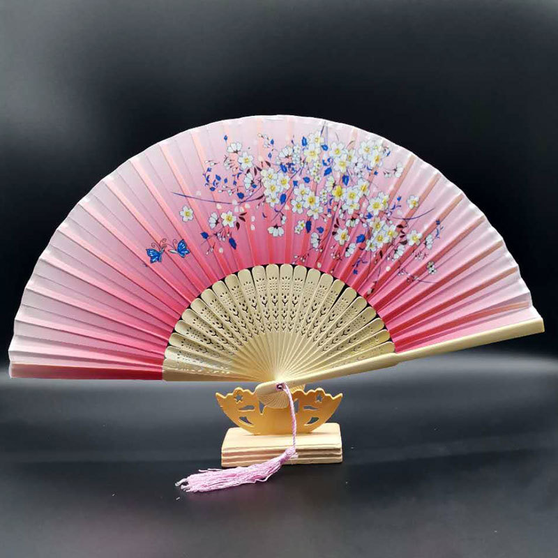 Picture of Folding Fan Bamboo Ancient Fan Student Girl Chinese Style Small Fan Scenic Spot Export Wholesale Retail Gift Decorative Fan