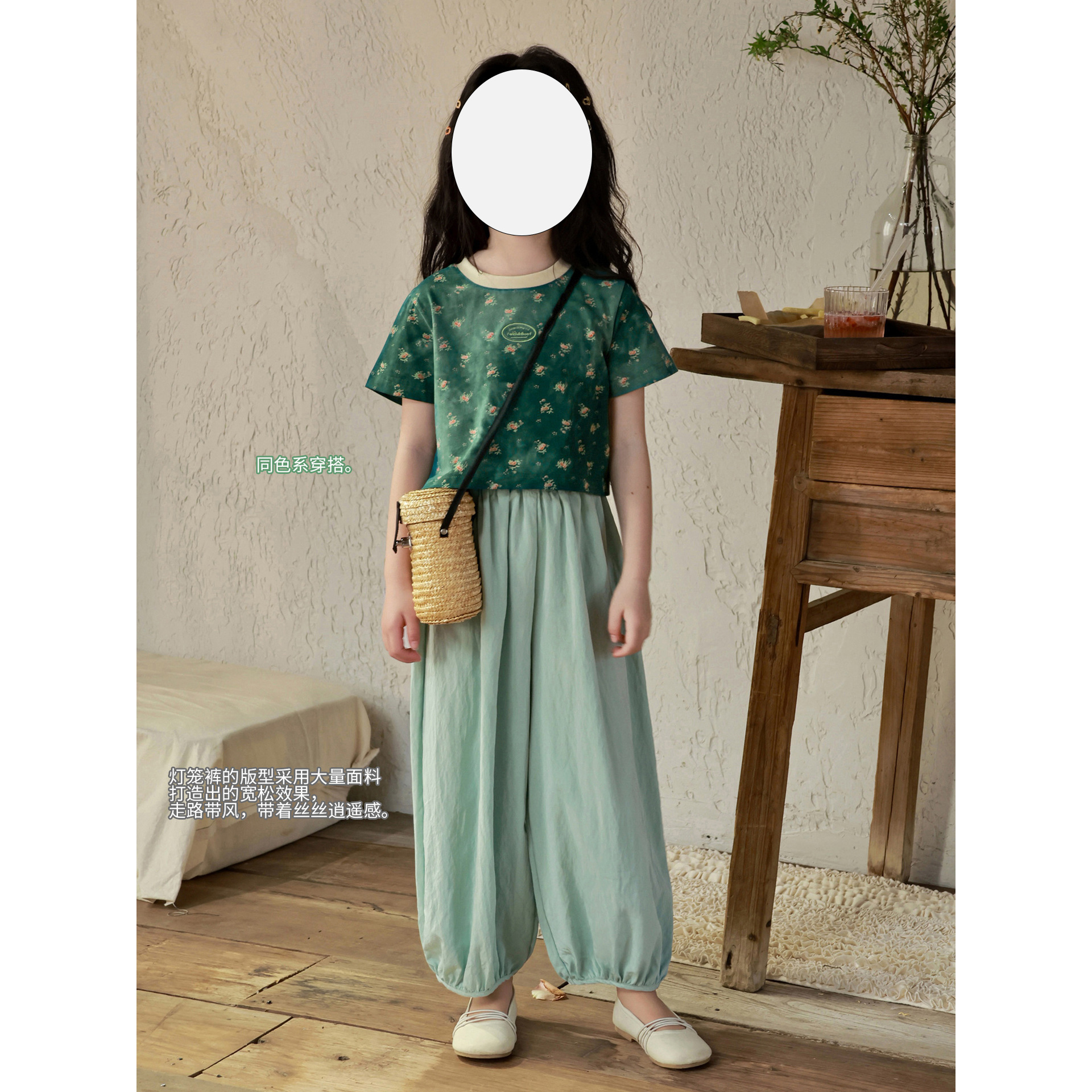 Picture of Children's Wear Girls' Casual Pants Children's 2024 New Summer Children's Bloomers Baby Fashion Western Style Yamamoto Pants