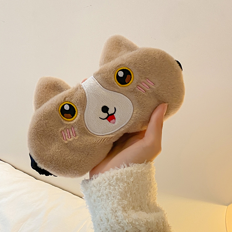 Picture of New Panda ins Eye Mask Autumn and Winter Eye Mask Plush Cute Women's Eye Mask Headwear Sleep Special Eye Mask Wholesale