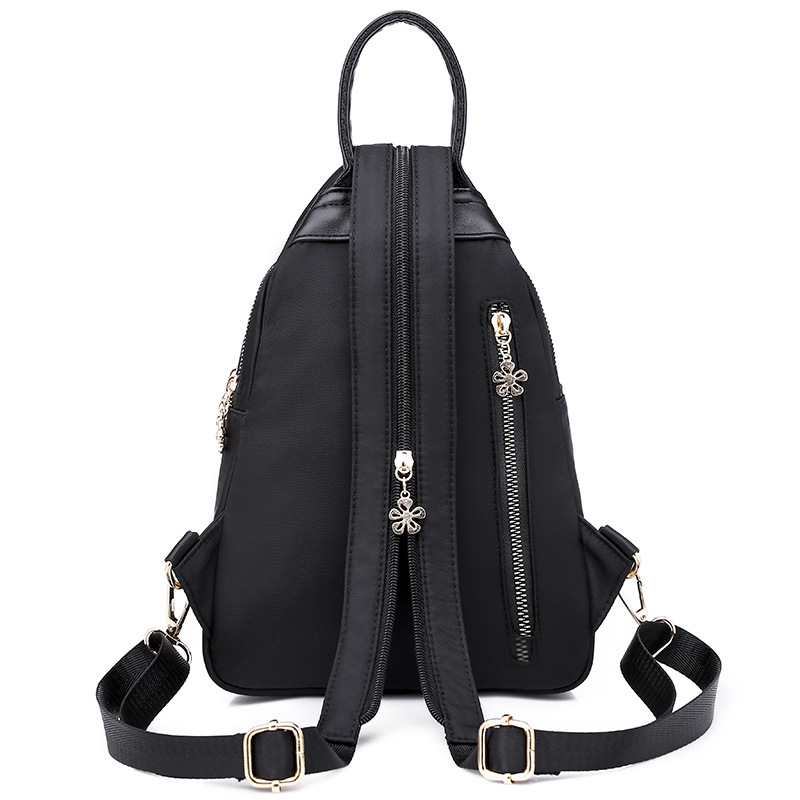 Picture of Oxford Cloth Embroidered Backpack Women's Canvas Small Backpack New Korean Style Trendy All-match Fashionable Mini Crossbody Chest Bag for Women