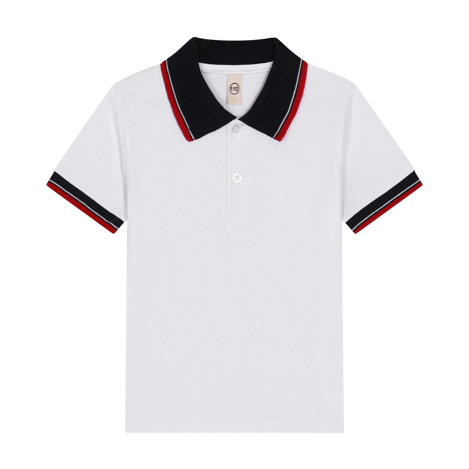 Picture of kids Children's T-shirt Long Sleeve Cotton White Lapel Polo Shirt for Boys and Girls Elementary School Students Middle and Large Children's School Uniform