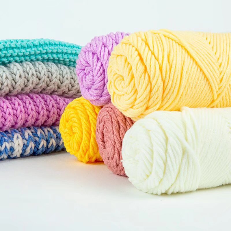 8 strands of lover cotton wool scarf thread milk cotton baby thread stick needle thread thick thread stamp embroidery thread 8 strands of acrylic
