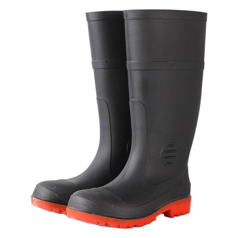 High Steel Toe steel bottom protective boots rain boots neutral no LGOO black mining boots anti-smashing anti-puncture foot protection boots