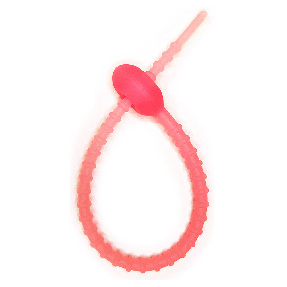 Picture of 215mm silicone cable tie data line storage finishing winder DIY key chain jewelry pendant color lanyard
