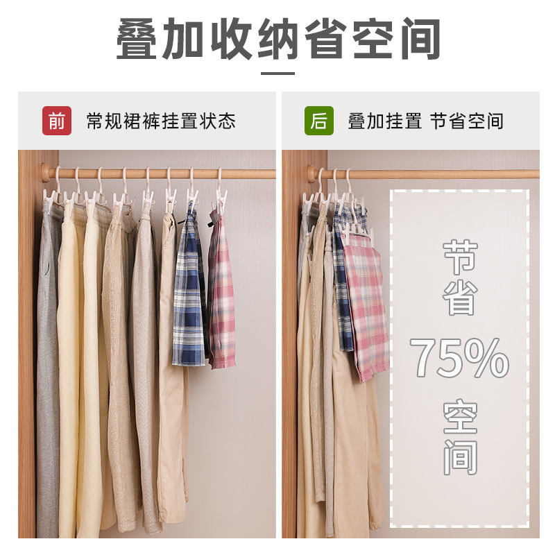 Picture of Trouser Rack Household Trouser Clip Seamless Clip Wardrobe Hanging Pants Storage Artifact Multifunctional Hanger for Underwear