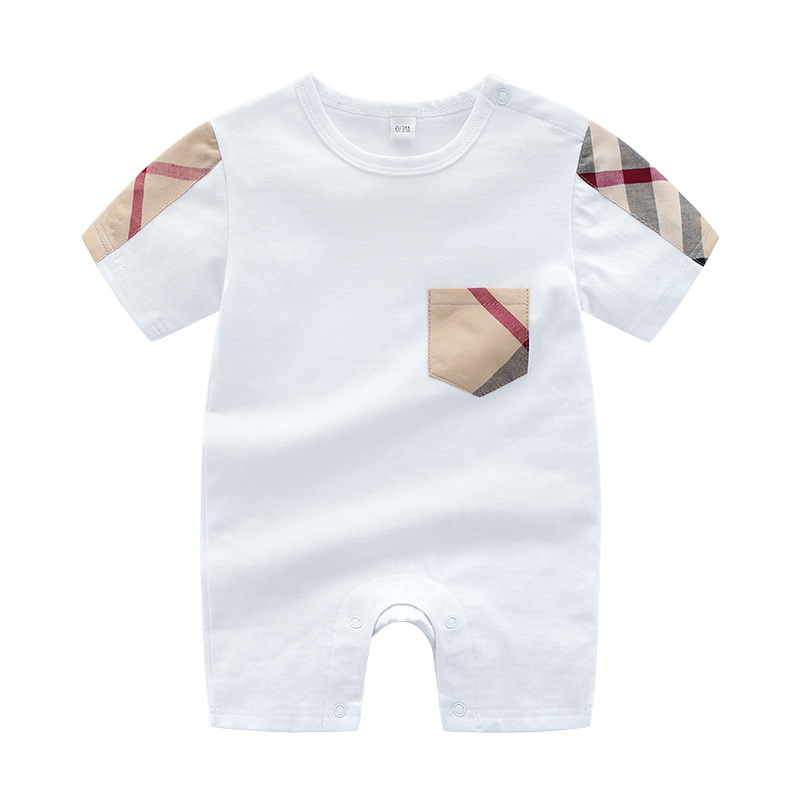 Picture of Baby short-sleeved jumpsuit summer boys and girls Baby 3 months ha clothes thin clothes summer Cotton a generation of hair