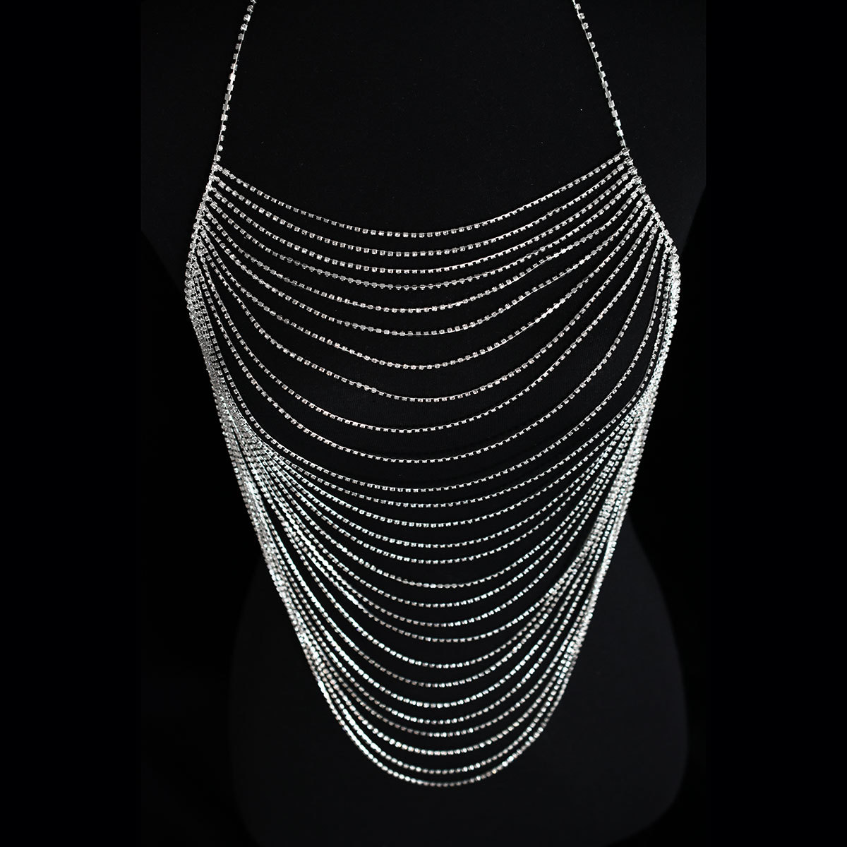 Picture of Cross-border jewelry rhinestone bra bellyband clothes sexy bra body chain body chain performance accessories