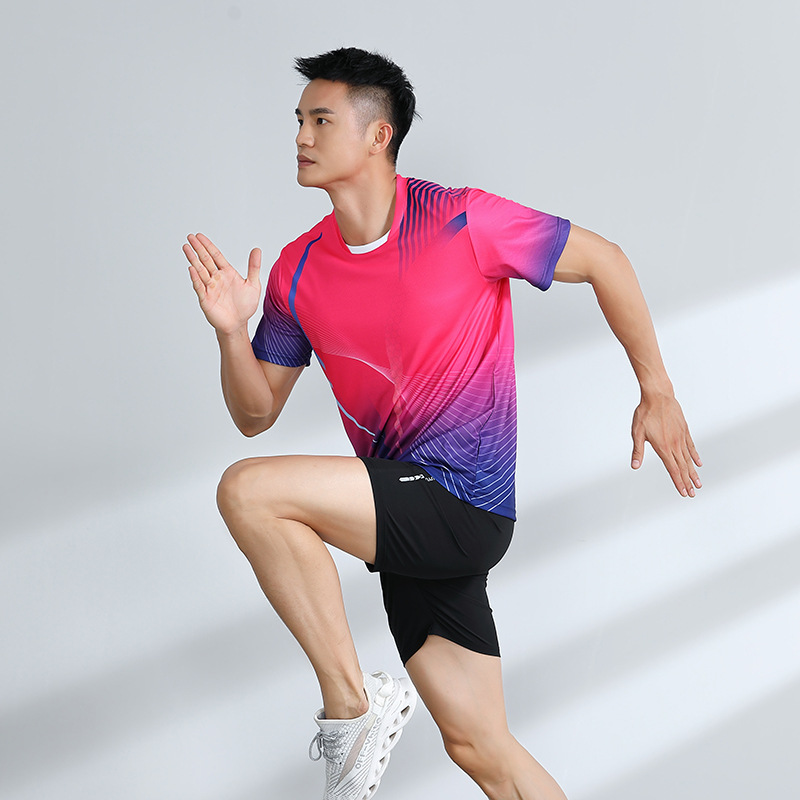 Picture of Badminton clothes sports suit women's quick-drying breathable tennis clothes men's table tennis competition training volleyball clothes printed logo