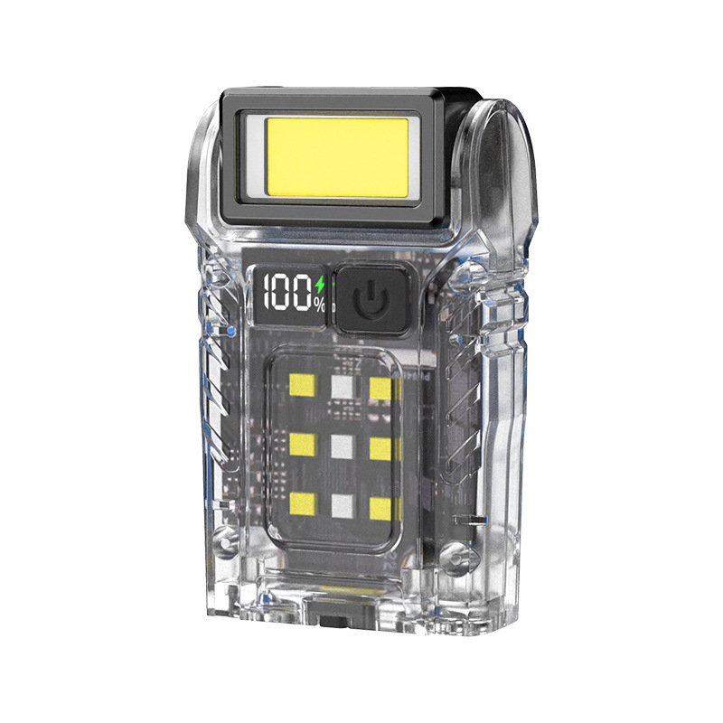 Picture of Led Flashlight Strong Light Bright Long Life Rechargeable Portable Clip-On Light Outdoor Multi-Functional Emergency Cob Work Light