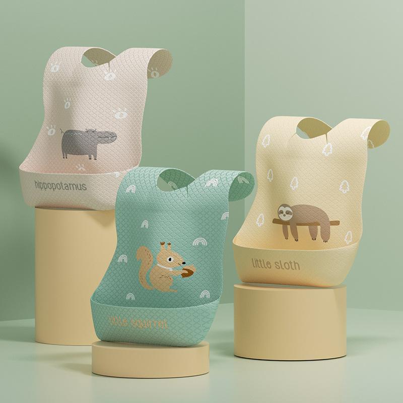 Picture of Children's Disposable Bib Baby Dinner Overalls Children's Feeding Bag Wash-free Waterproof Bib Slippery Towel Wholesale