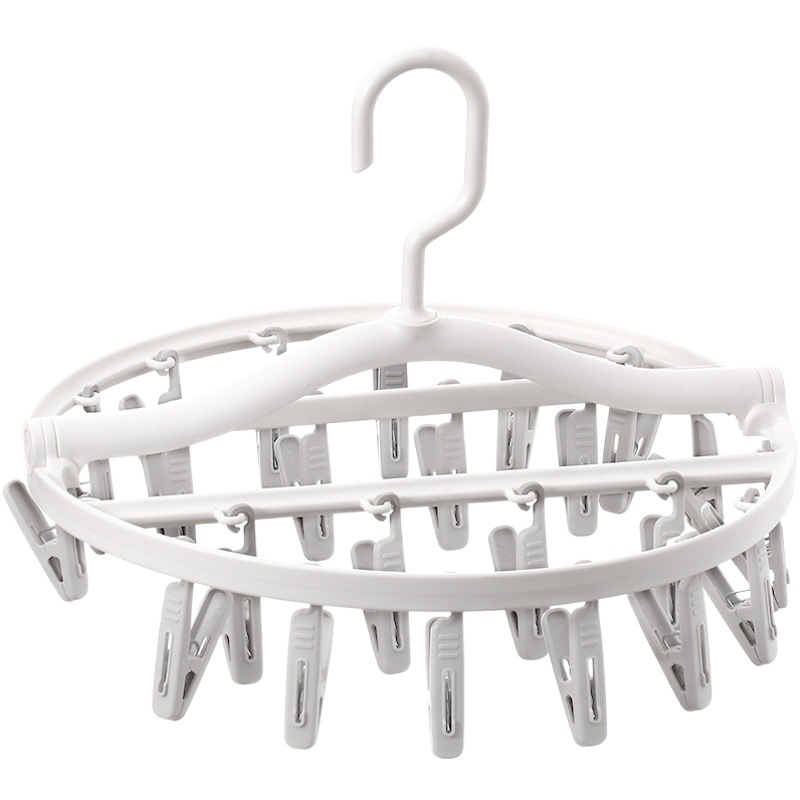 FaSoLa Household Multi-clip Hook Drying Rack Balcony Clothes Drying Washing and Protecting Utensils Socks underwear Drying Rack