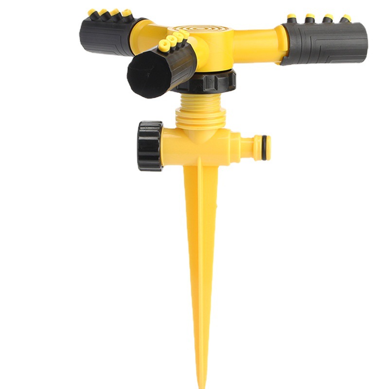 Picture of Factory Direct supply ground plug three fork automatic rotating sprinkler garden lawn irrigation plug ground rotating sprinkler