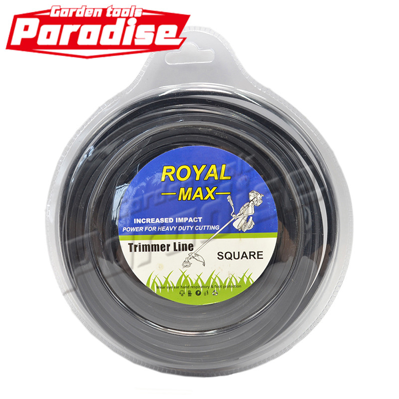 3.5*40 m square black straw rope bubble Shell lawn mower straw rope lawn machine universal nylon rope