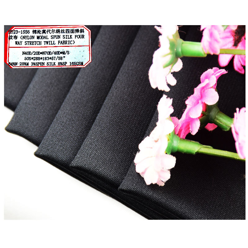 Supply of Four-Way Stretch Modal Nylon Stretch Blended Woven Twill Fabric Stretch Modal Casual Fabric