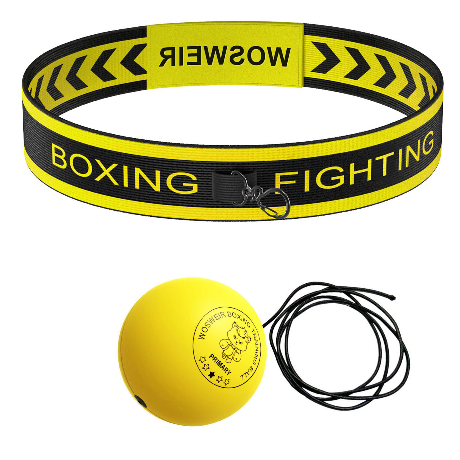 Picture of Wosweir Head-Mounted Kidsren's Fighting Decompression Training Speed Ball Glossy Pu Foam Reaction Magic Ball