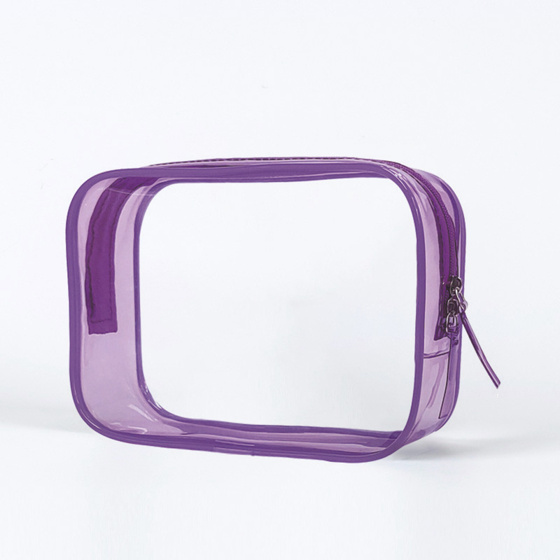 Picture of Pvc Cosmetic Bag Transparent Waterproof Large Capacity Cosmetics Travel Cosmetics Bag Ready-Made Plastic Zipper Toiletry Bag