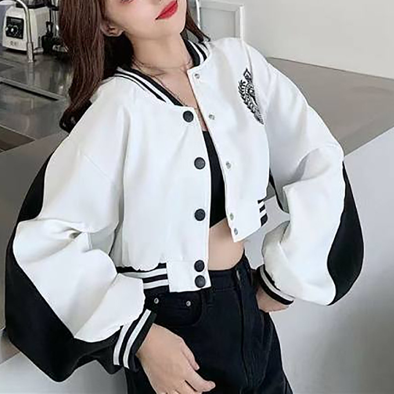 Picture of Small Fresh Outwear Women's Trendy Ins Autumn and Winter New Top Popular Loose Small Fresh Sweatshirt Short Baseball Uniform