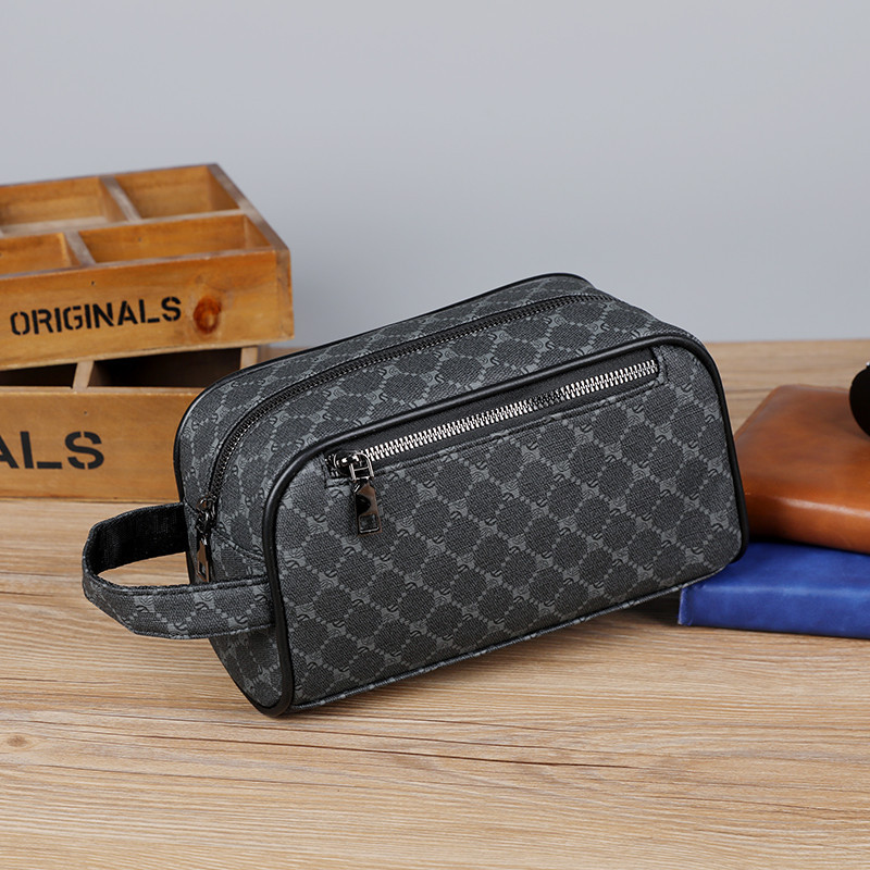 New Cross-border Japanese-style Men's Business Clutch Bag Soft Leather Clutch Bag Large Capacity Handbag PU Leather Handbag
