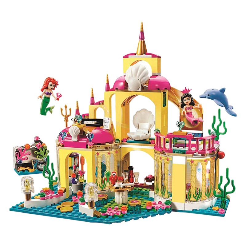 Picture of JG306 Building Blocks Girl Assembled Building Blocks Compatible with Lego Ariel Princess Underwater Palace Mermaid 1