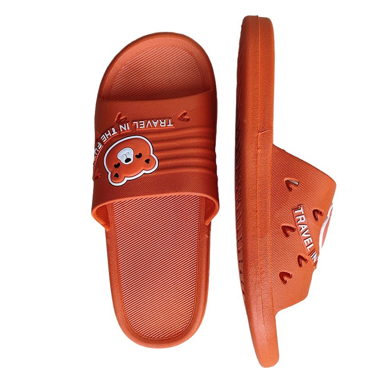 2023 Slip-on Slippers Women's Summer Bear Casual Fashion Non-Slip Bathroom Sandals Cartoon Slippers Home Wholesale