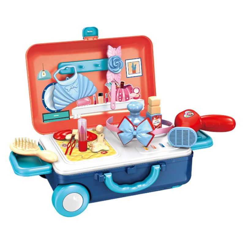 Wholesale Children's Play House Toys Makeup Trolley Case Simulation Cooking Girl Kitchen Toy Set Role Play