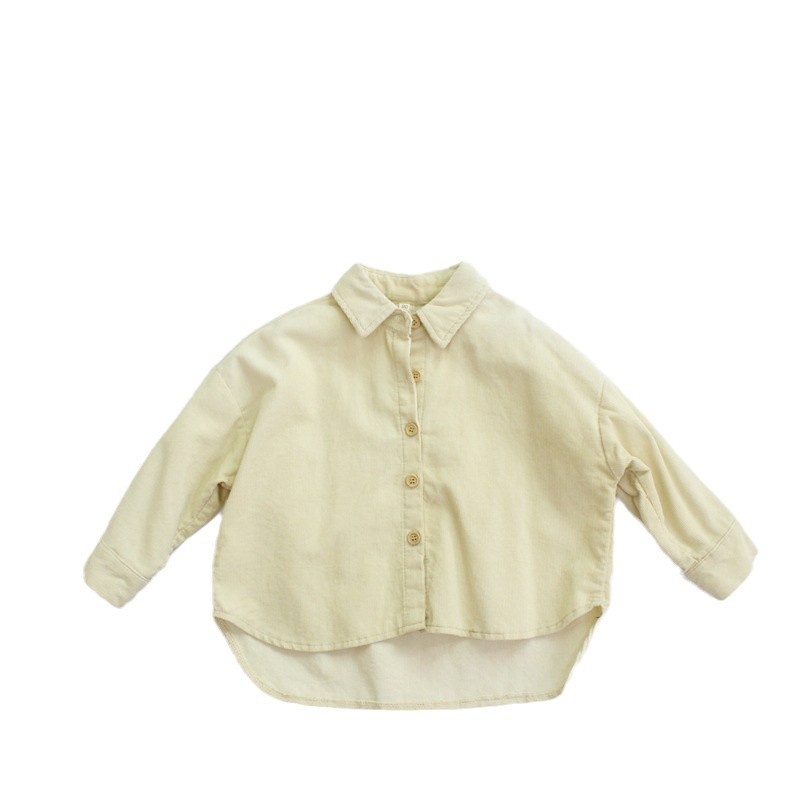 Picture of 2025 Spring Children's Shirt Class A Boys' Shirt Korean Style Joker Lapel Corduroy Girls' Shirt Wholesale