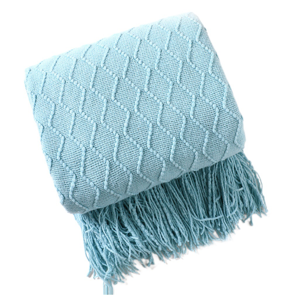 INS Sofa blanket Cover blanket Knitted Small blanket Diamond Nap blanket Air-conditioning blanket Bed Cover blanket Lunch Break blanket