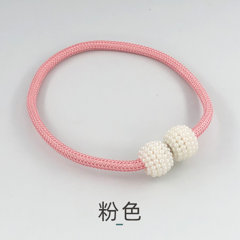 Picture of Cross-border Wholesale Simple High-strength Magnetic Pearl Magnetic Buckle Fabric Storage Lace-up Curtain Magnetic Buckle Curtain Strap